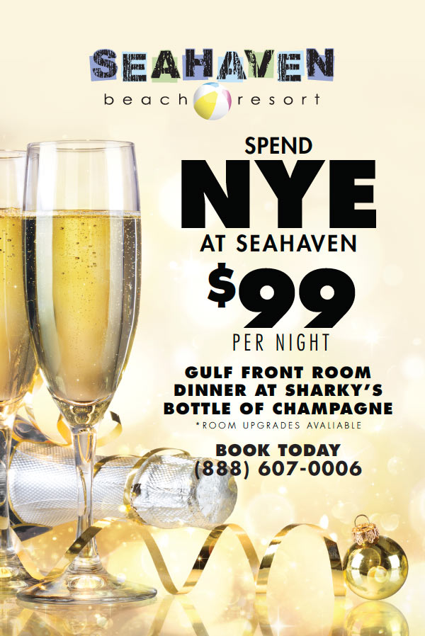 New Years Eve at Seahaven Stay right on Panama City Beach